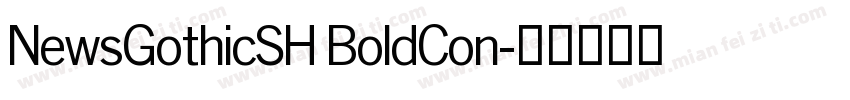 NewsGothicSH BoldCon字体转换